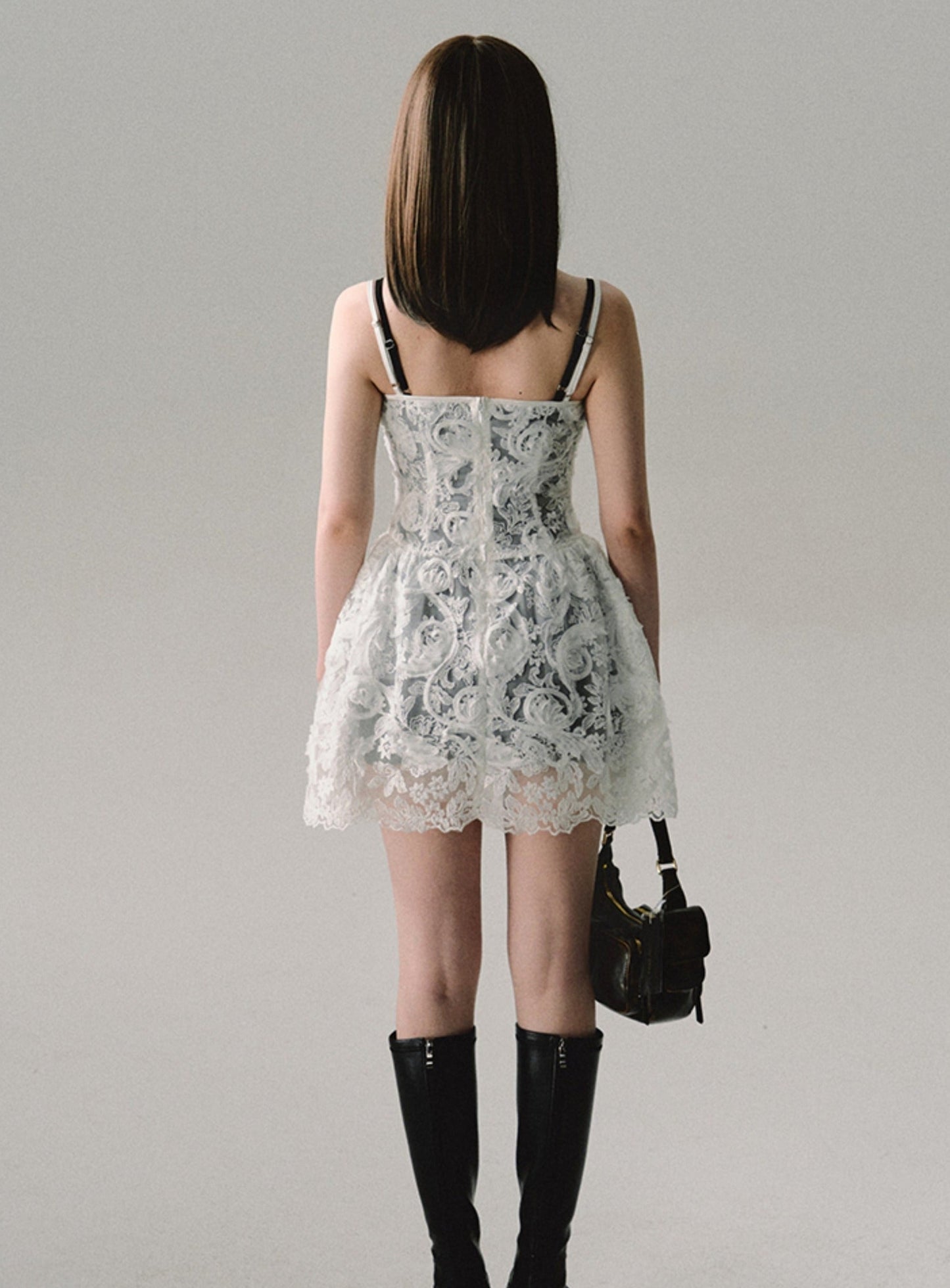 Three-dimensional Embroidery Slip Dress