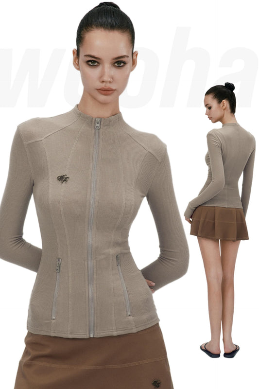 Mock Cashmere Strickjacke 