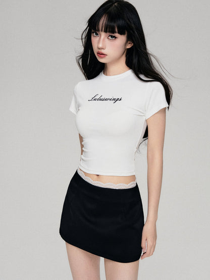 Vintage Babes Logo Cropped T-Shirt