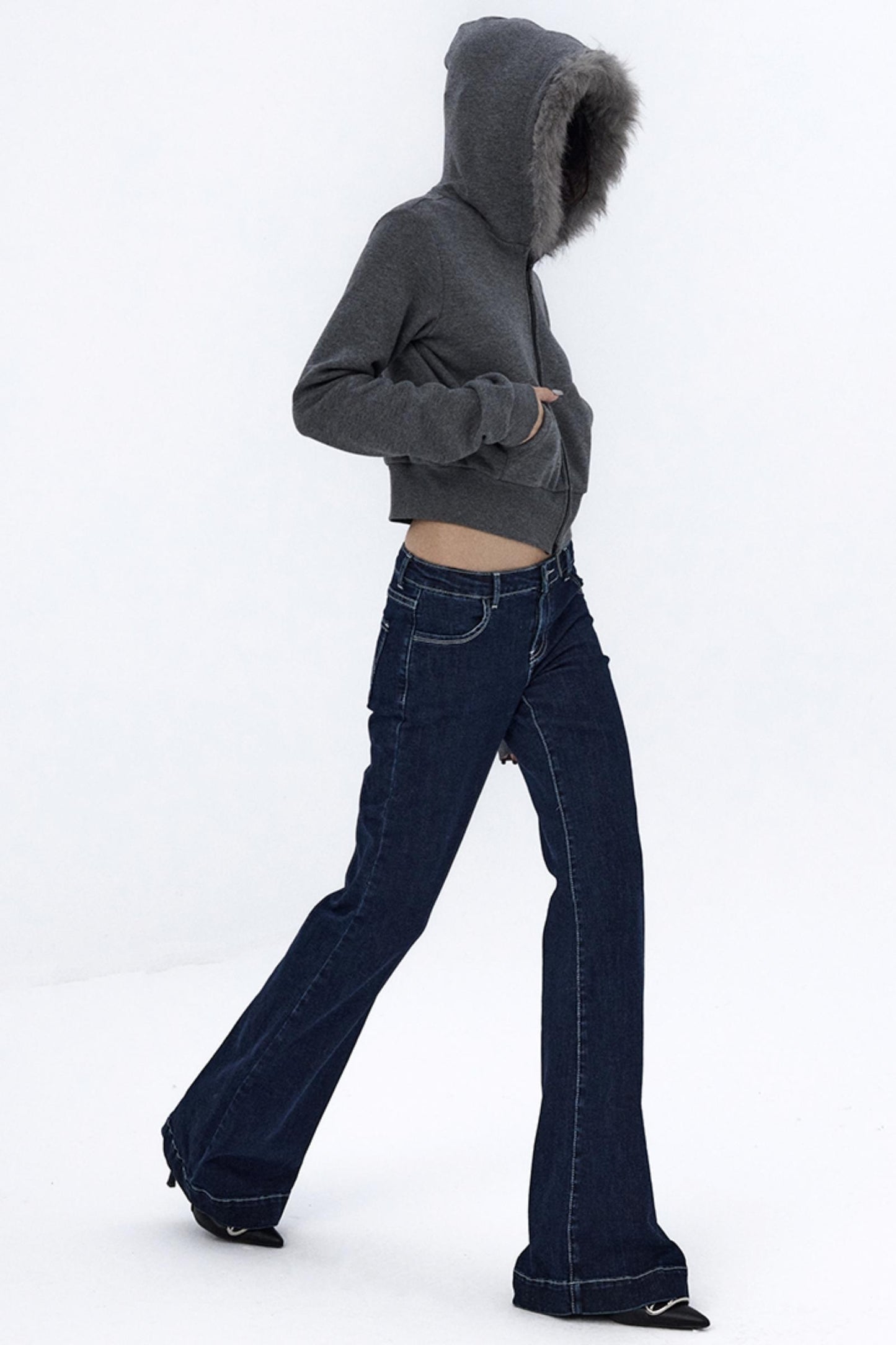 Embroidered Mid-Rise Bootcut Jeans