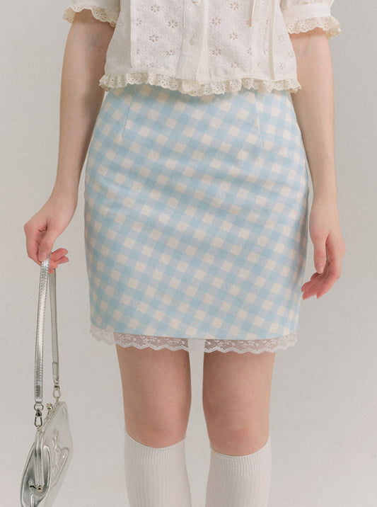 Galaxy Ocean Tulip Plaid Wrap Skirt