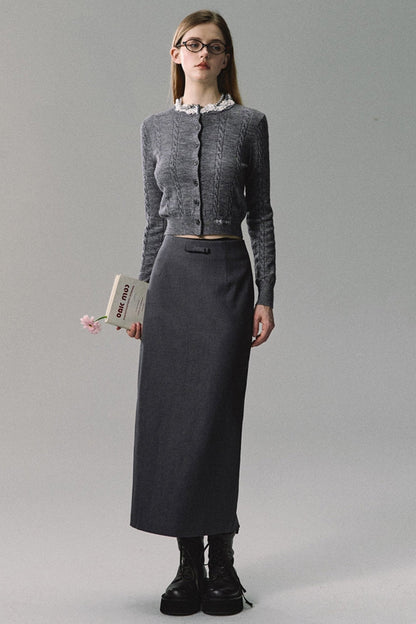 Starry Sky Gray Long Skirt