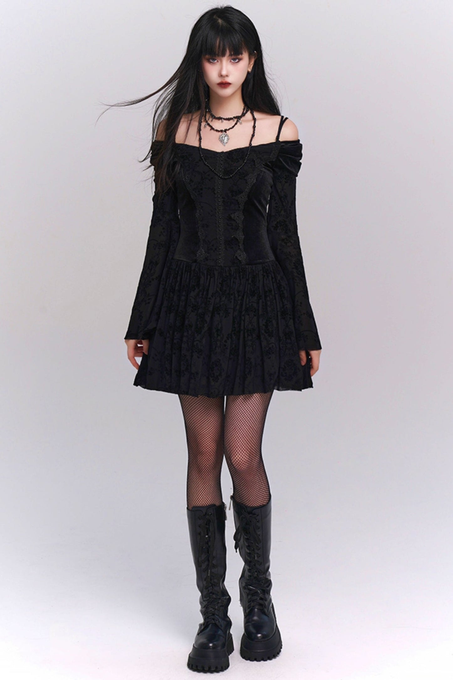 Halloween Gothic Shoulder Dress