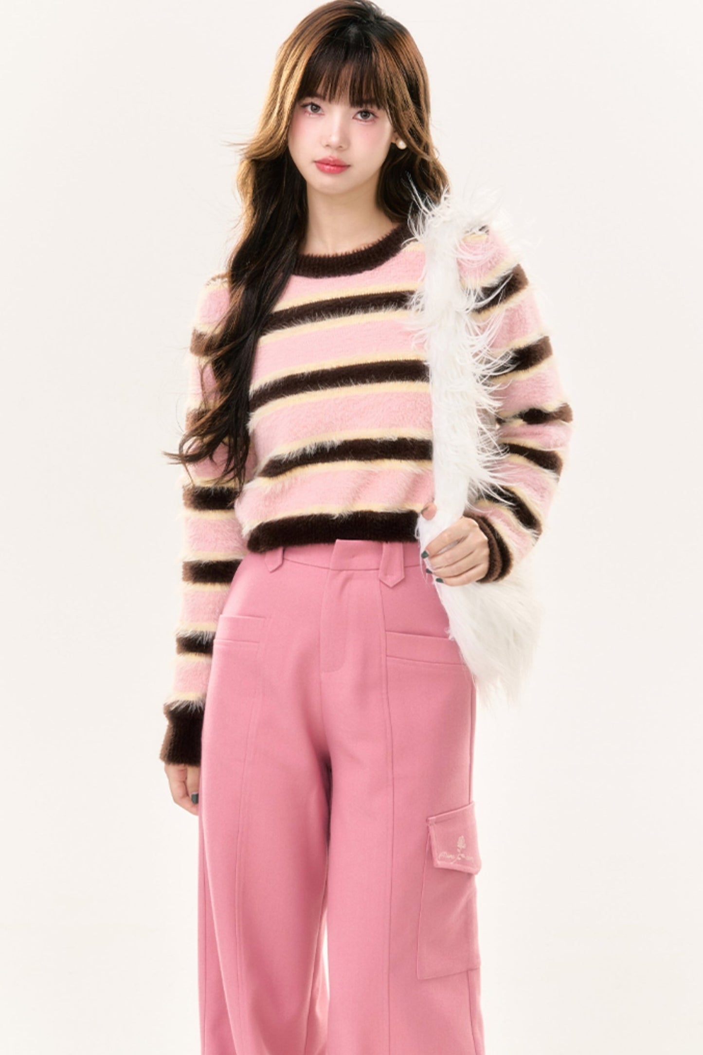 Cozy Pink Faux Fur Sweater