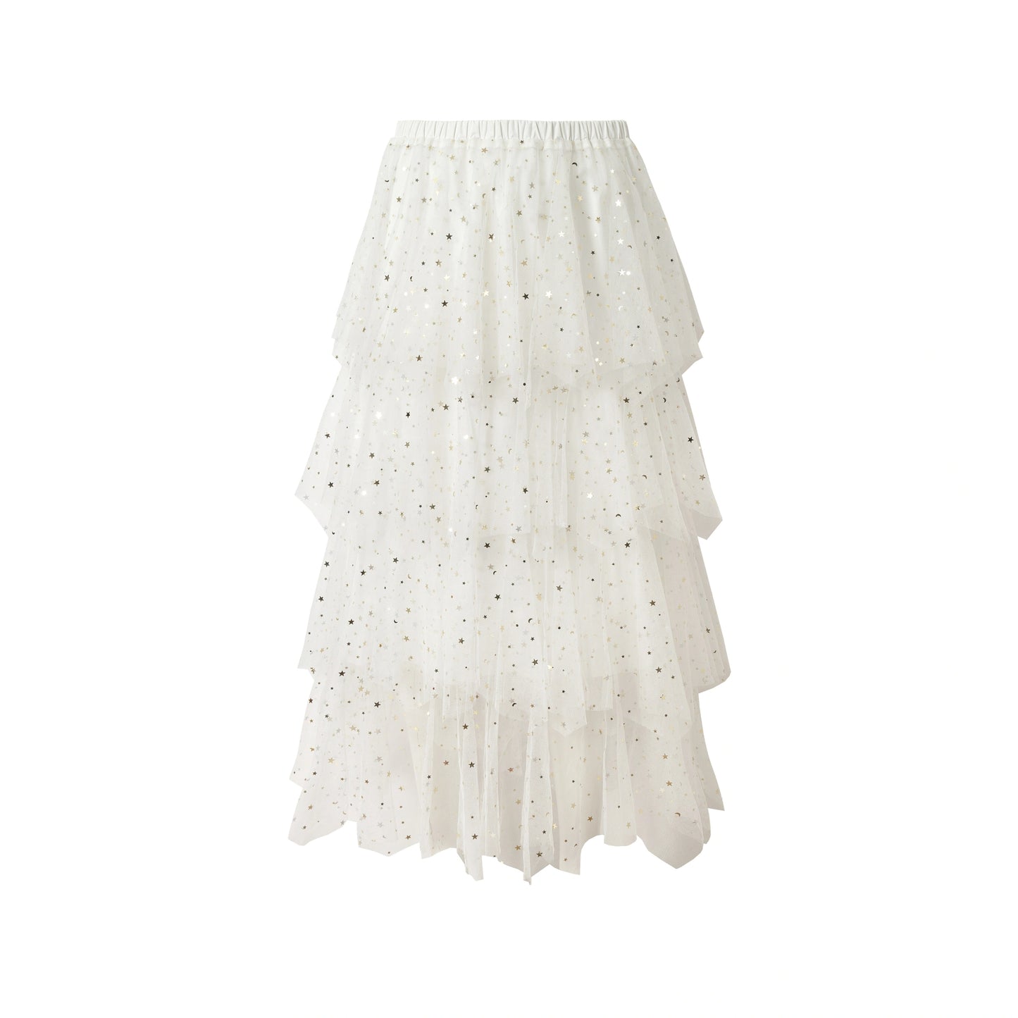 Fairycore Star Tiered Mesh Skirt