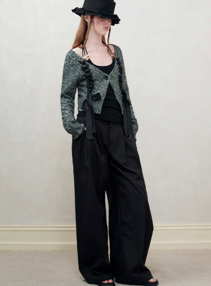 Blowing Shadow Wide-Leg Cut-Out Trousers