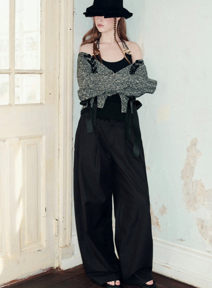 Blowing Shadow Wide-Leg Cut-Out Trousers