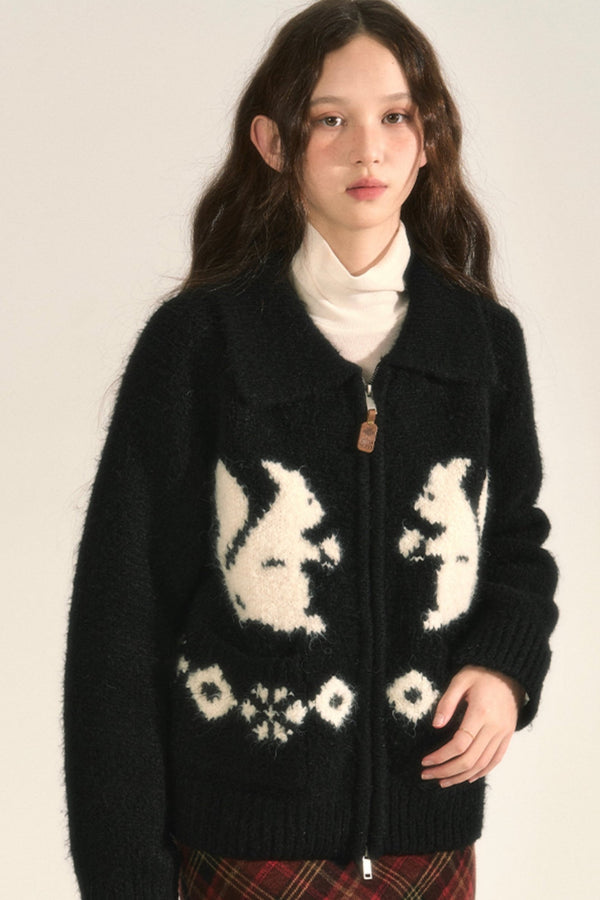 Squirrel Knit Alpaca Sweater