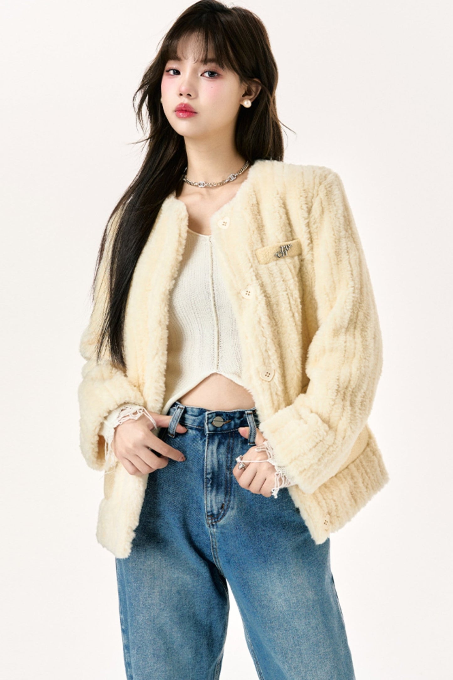 Lamb Wool Casual Coat