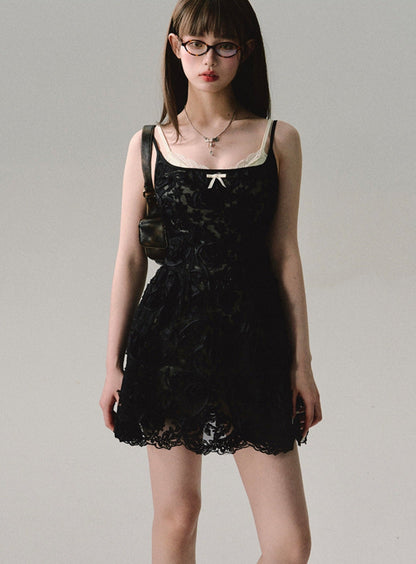 Three-dimensional Embroidery Slip Dress