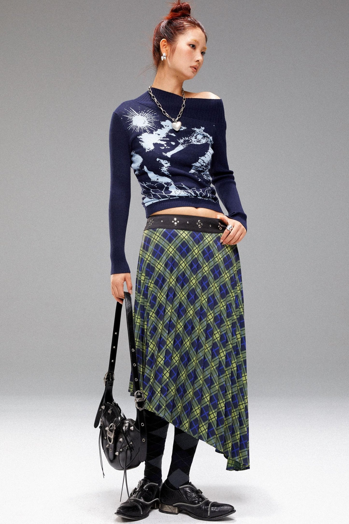 Seahorse Jacquard Knit Top