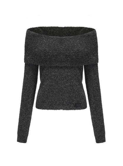 Alpaca Blend Off-Shoulder Sweater