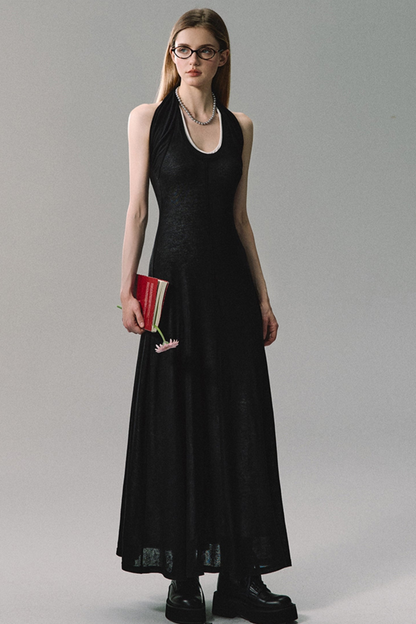 Nile Gardens Black Maxi Dress