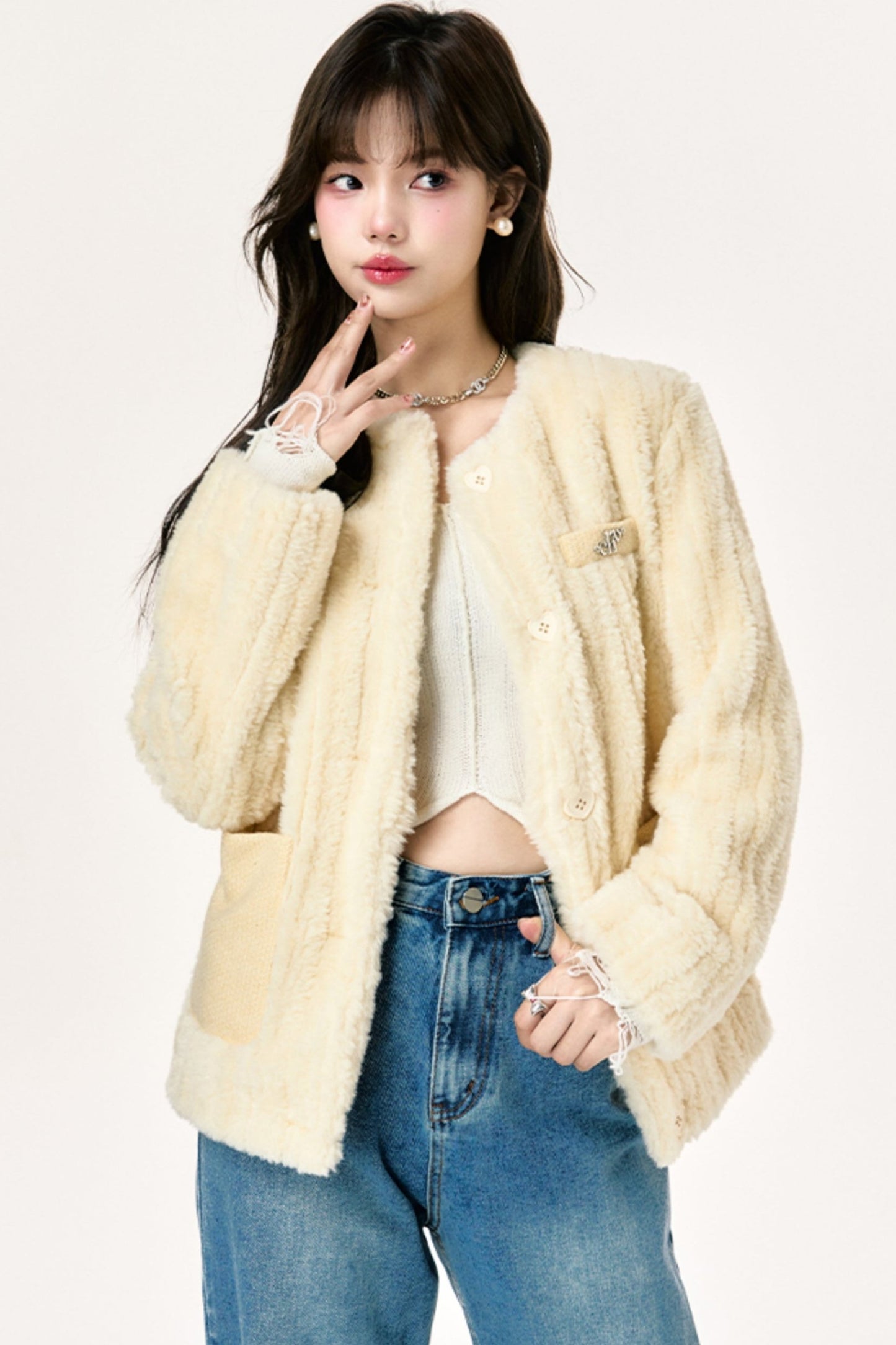 Lamb Wool Casual Coat