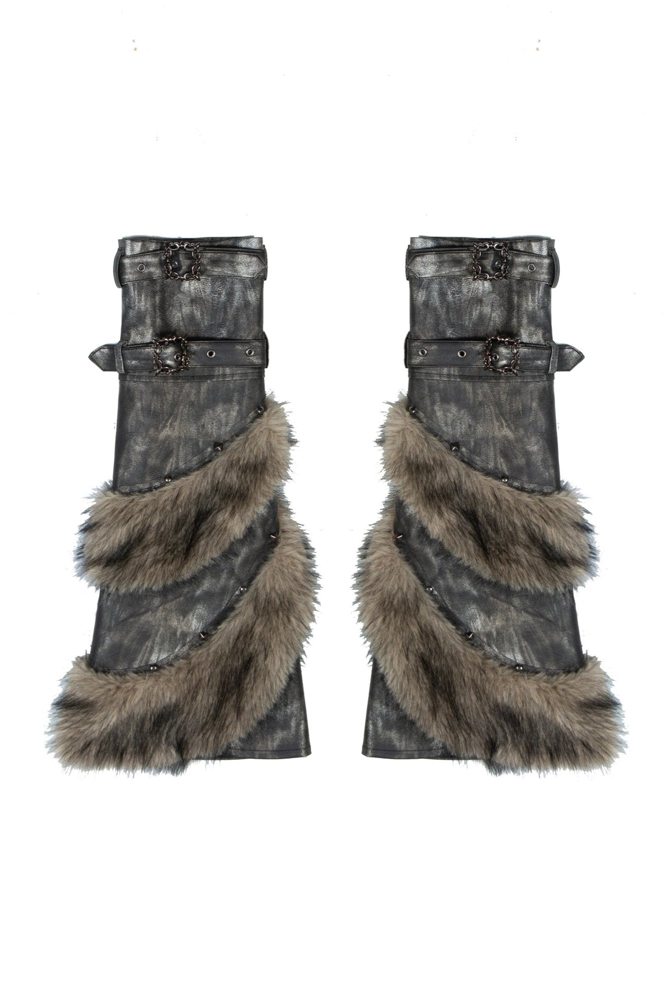 Millennial Fur Spliced Leg Cover Pants Set-Up