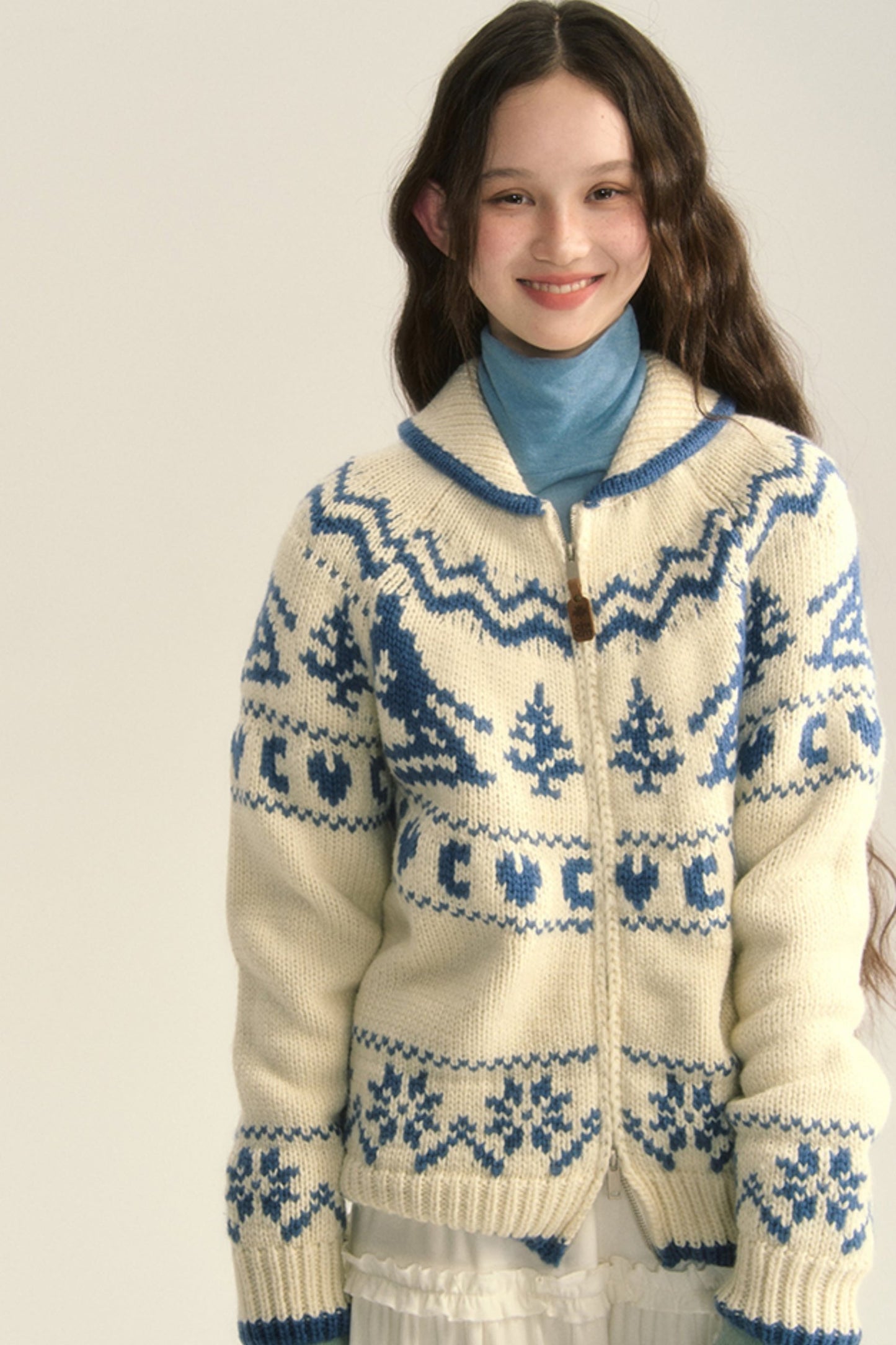 Nordic Fair Isle Knit Cardigan