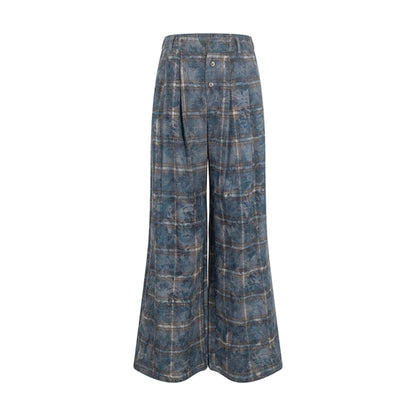 Vintage Check Straight Pants