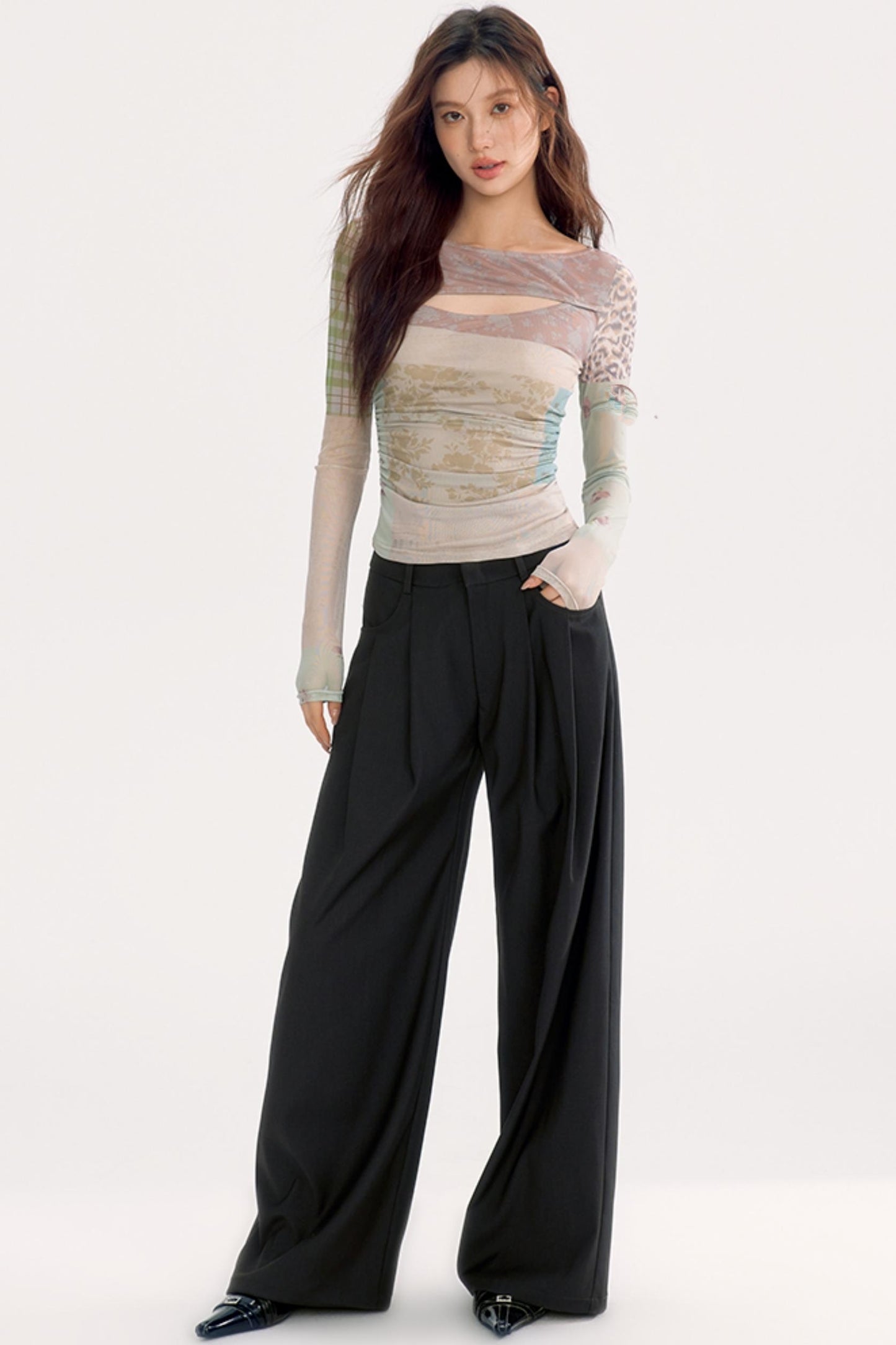 Loose Fit Lace Detail Pants