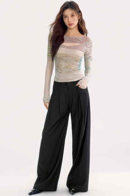 Loose Fit Lace Detail Pants