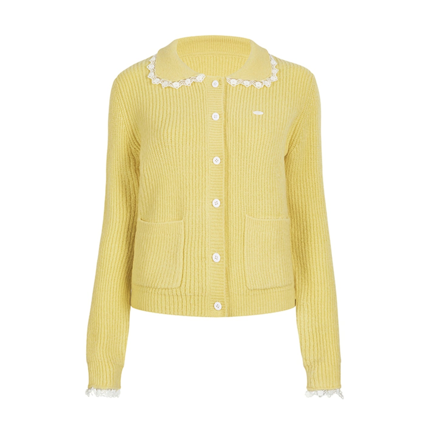 Sweet Lace Collar Knit Cardigan