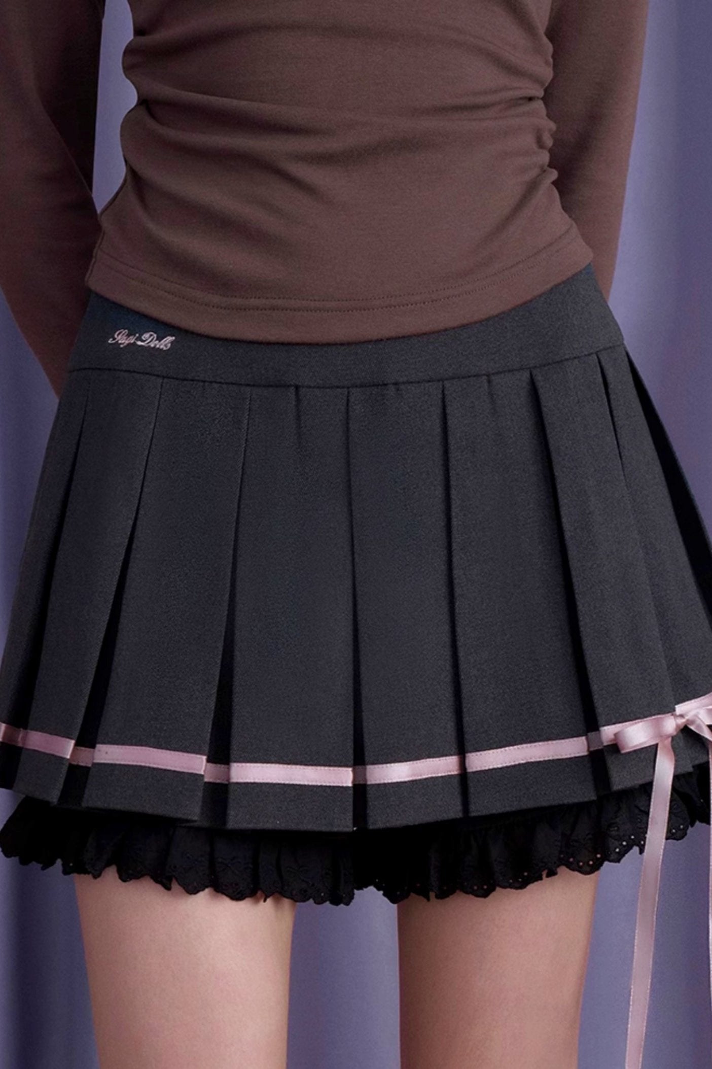 Bow Sailor Collar Short Skirt Set-Up