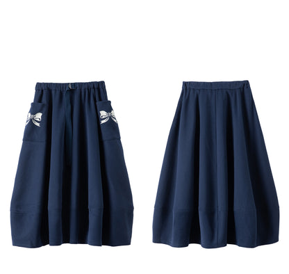 Elegant Floral Midi Skirt