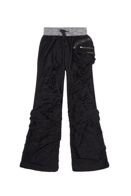 Ripped Wide-Leg Punk Trousers