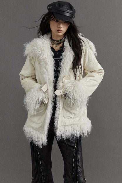 Baroque Panel Fur Jacket