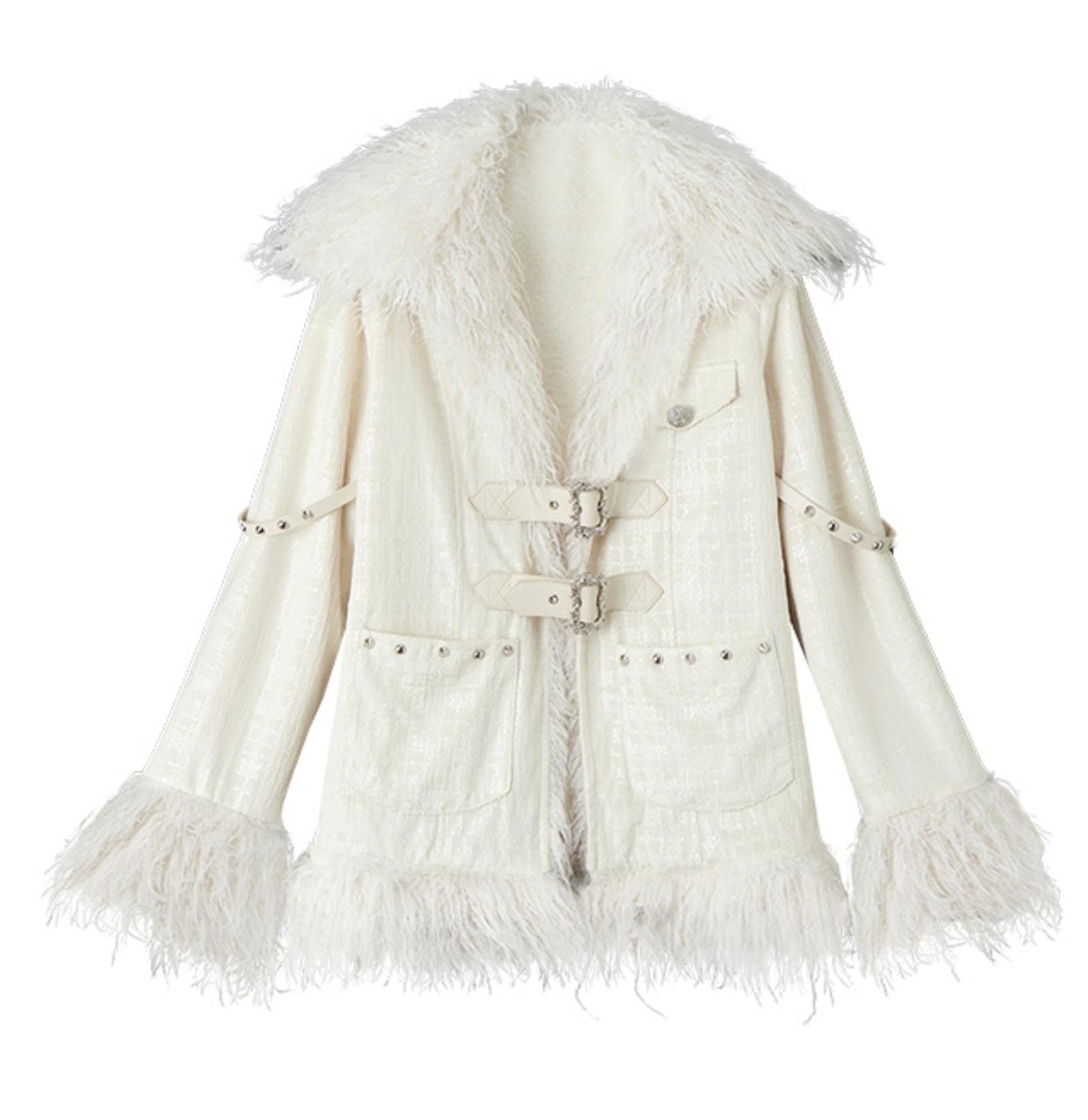 Baroque Panel Fur Jacket