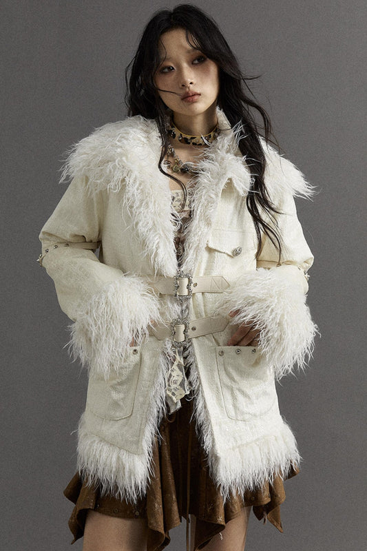 Baroque Panel Fur Jacket