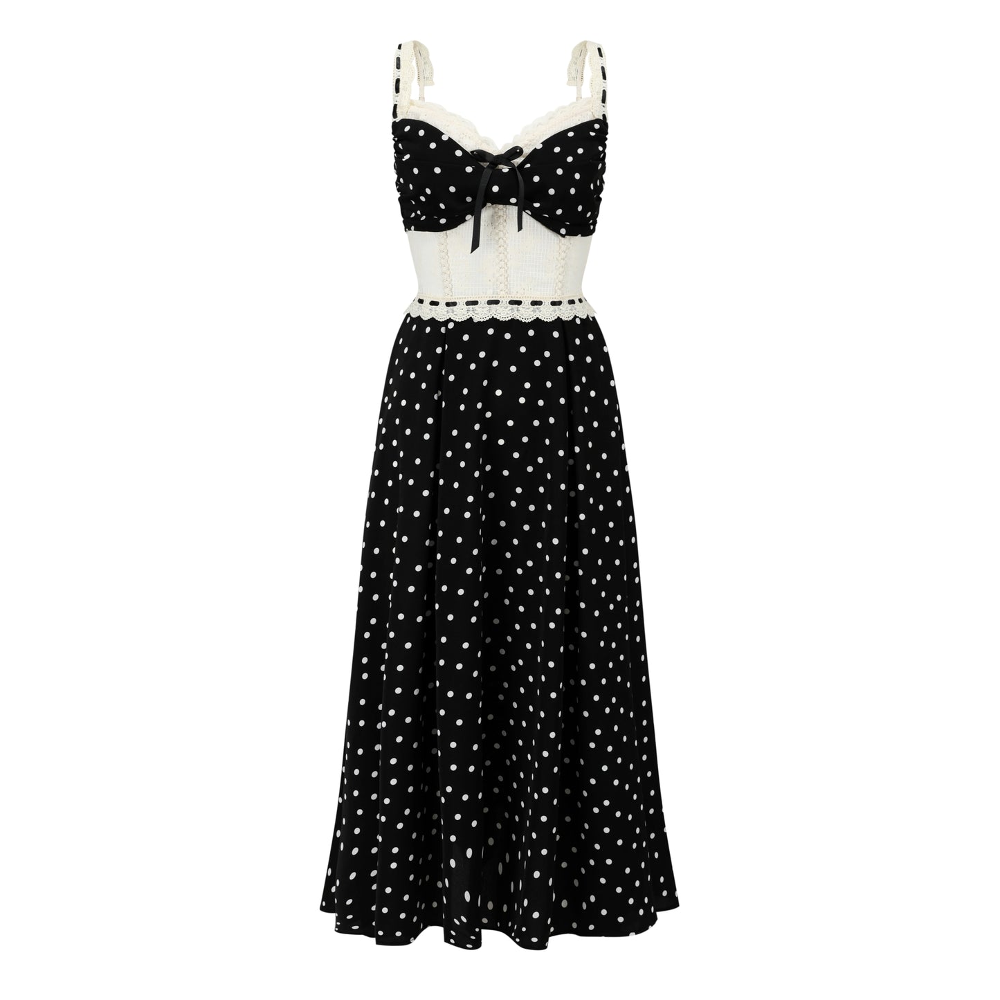 Parisian Polka Dot Halter Dress