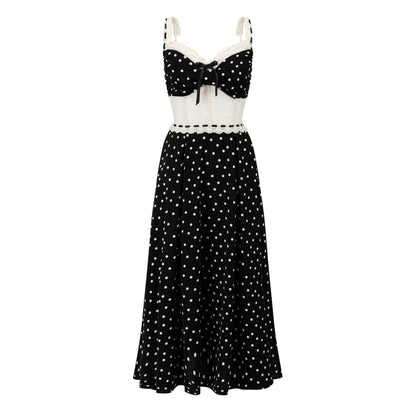 Parisian Polka Dot Halter Dress