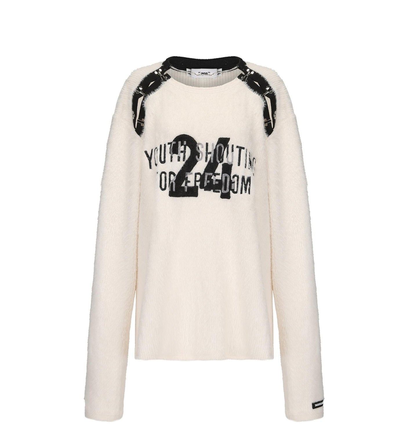 Loose Fit Wool Long-Sleeve T-Shirt Top