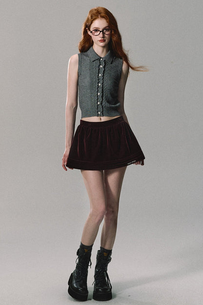 Ancola Red Velvet Heavy Industries Skirt