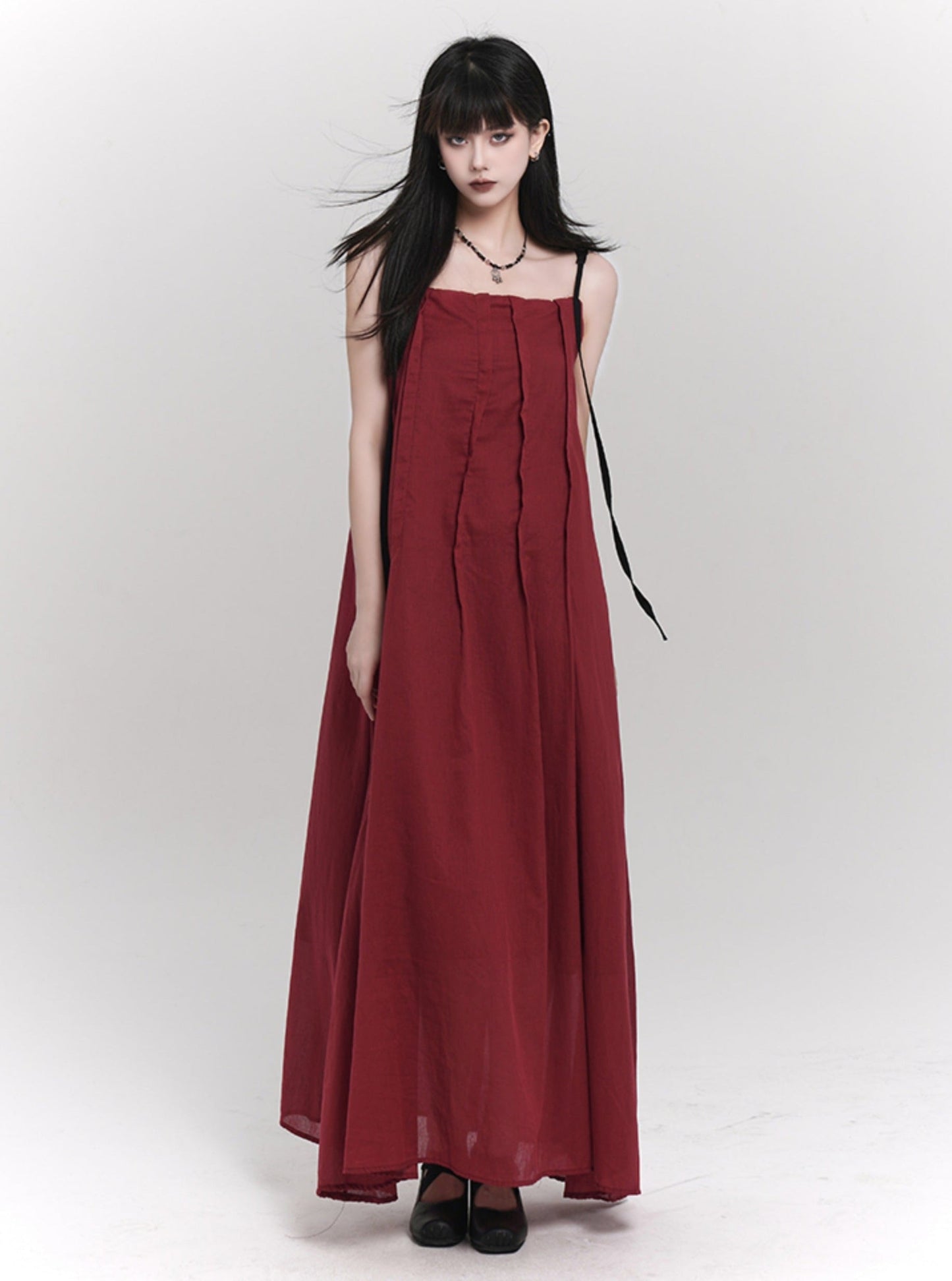 Red Slip Seaside Long Dress