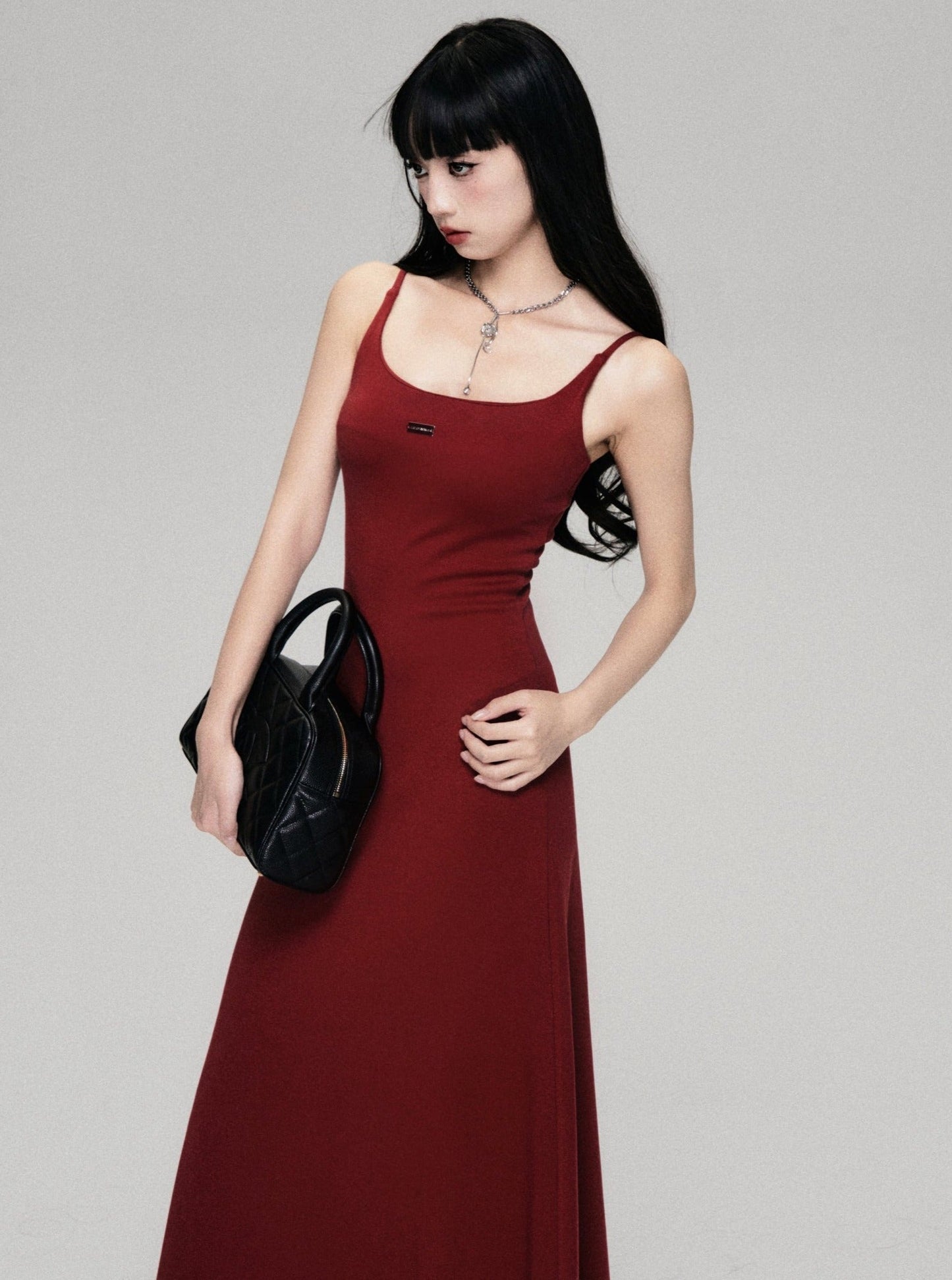 Fragile Red Slip Dress