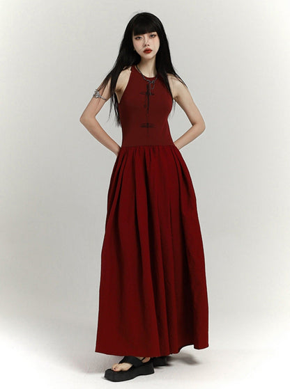 Chinese Red Slip Adult Dress