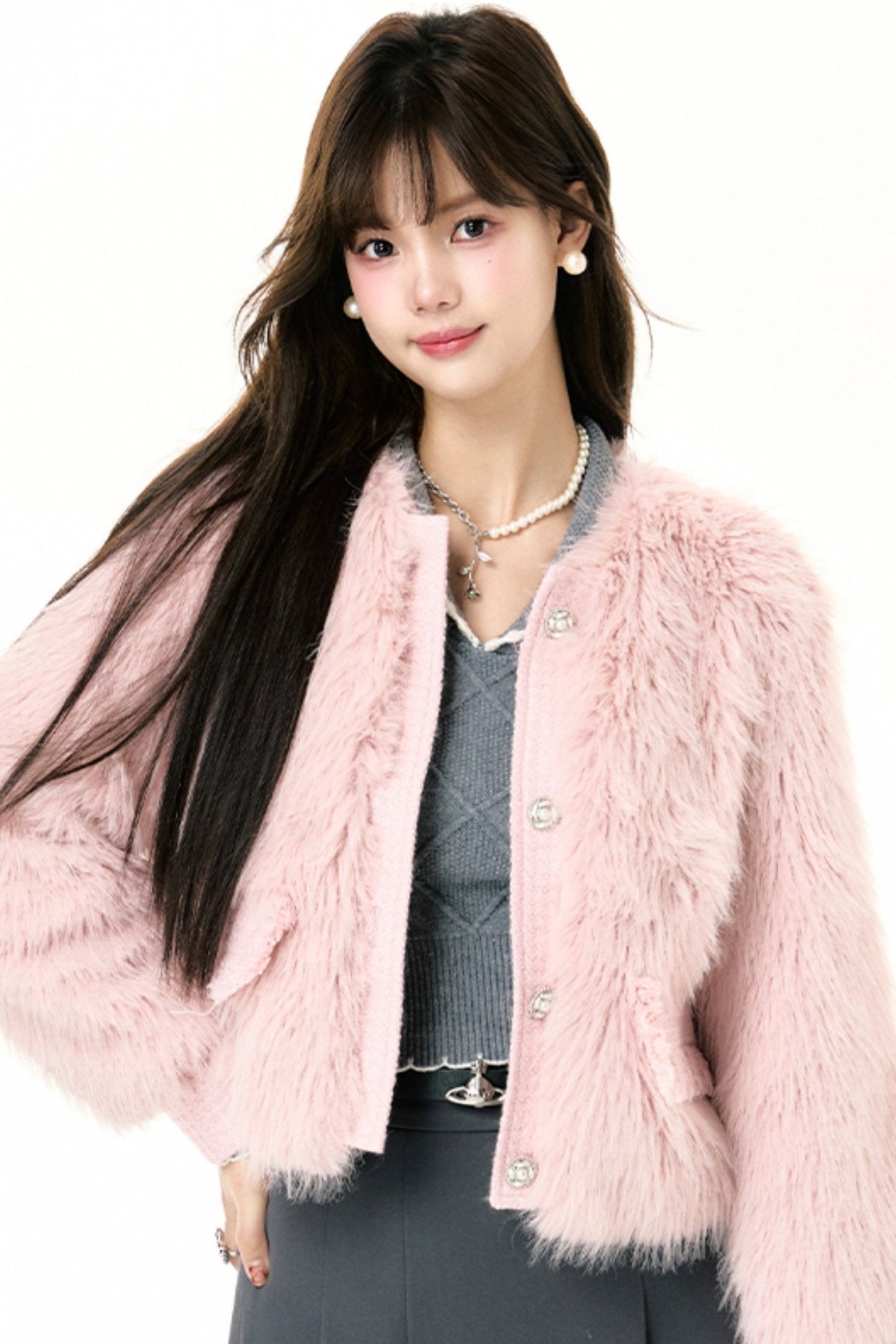 Warm Faux Fur Short Jacket