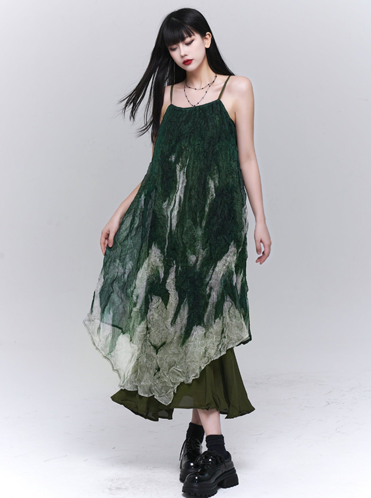 Chic Green Slip Dress