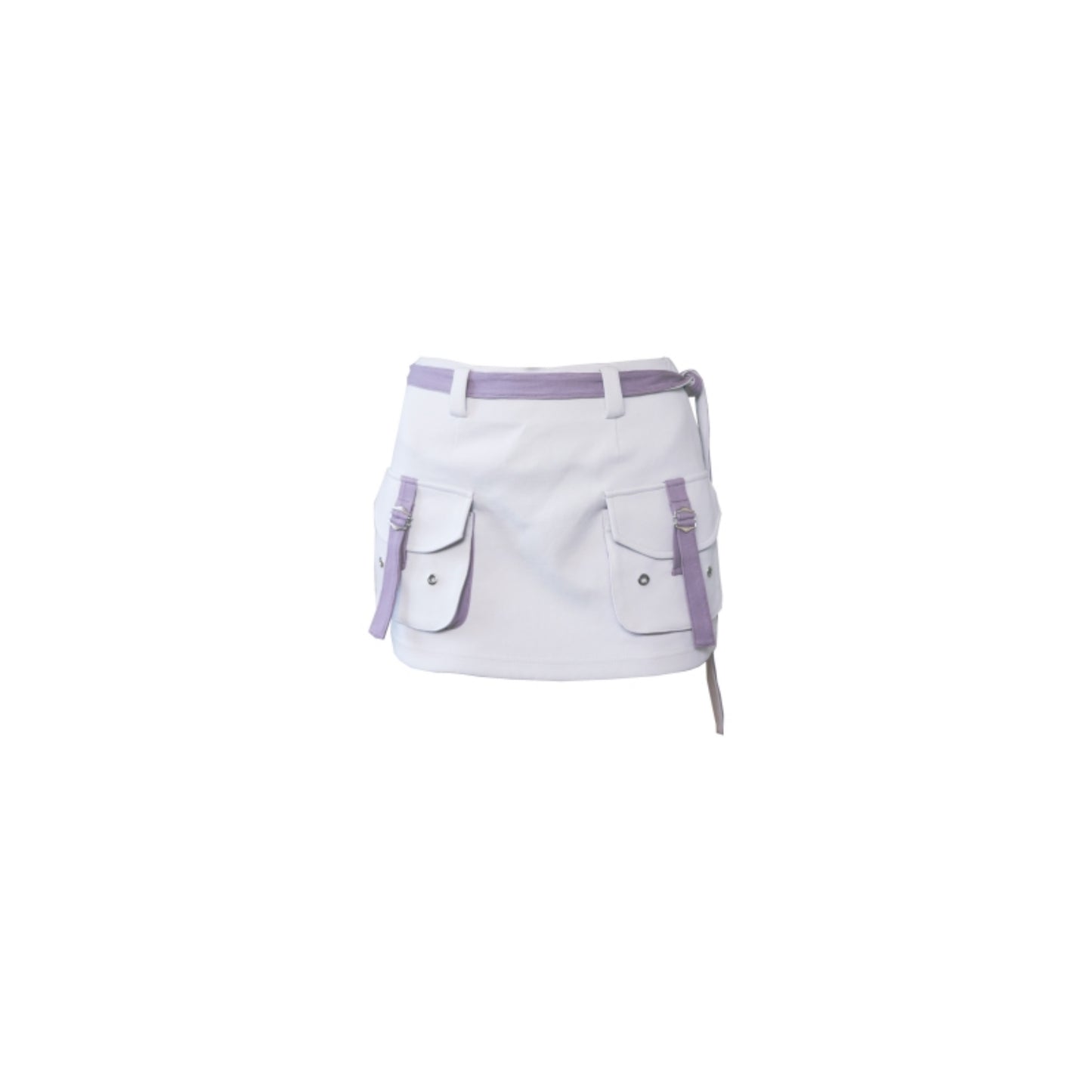 Purple Gray Polo Skirt Set-Up