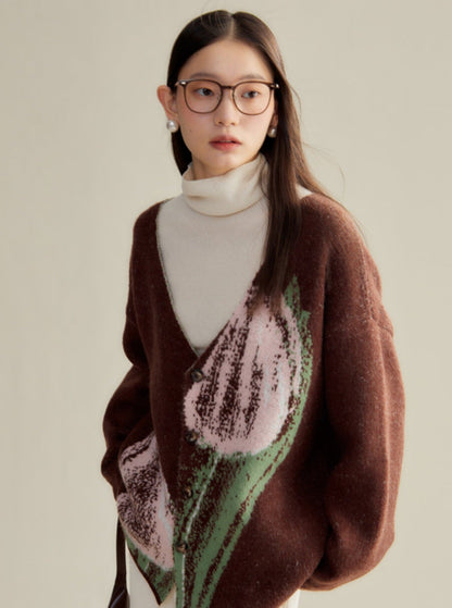 ambience contrast knit sweater skirt set