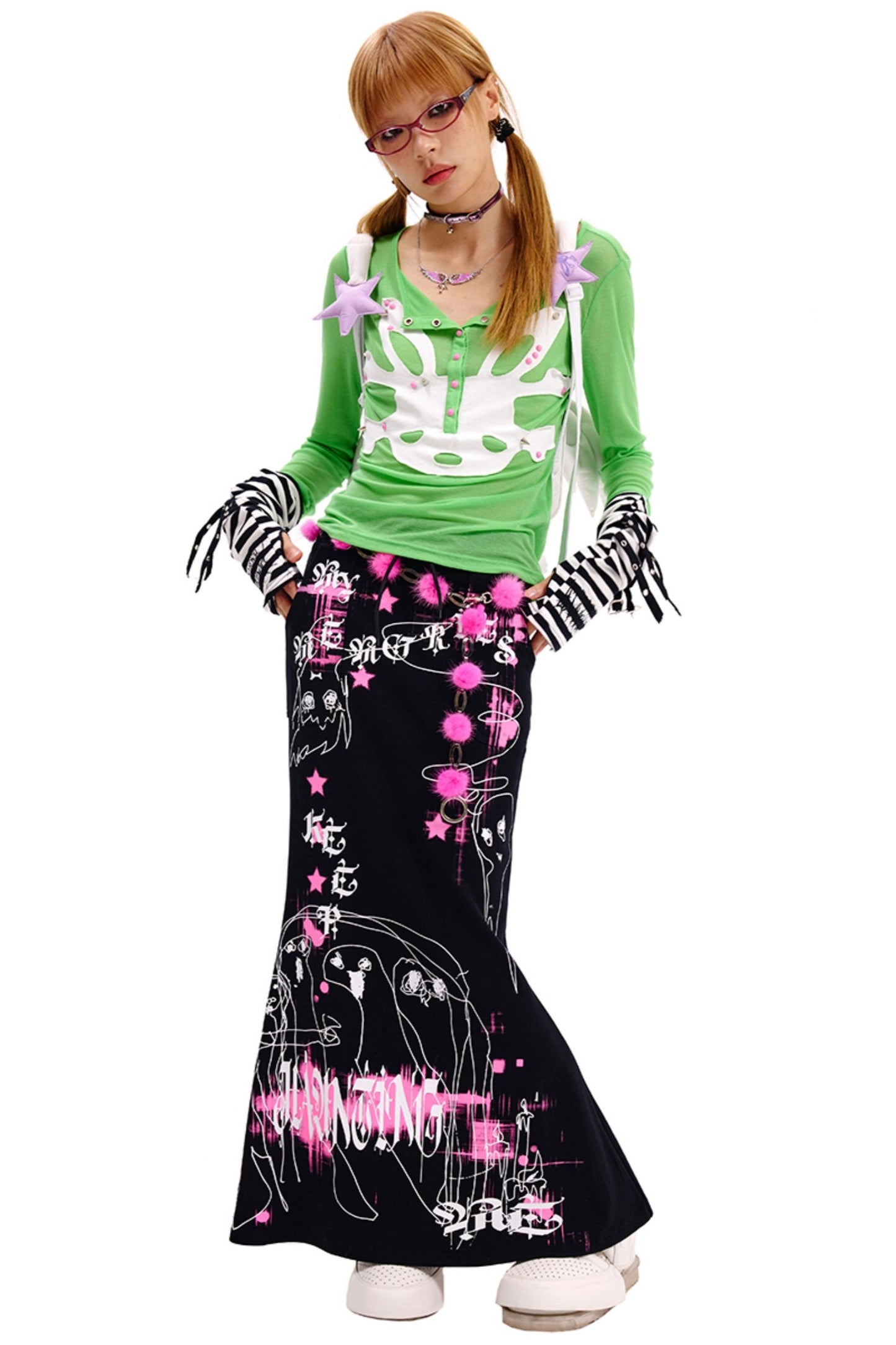 Haunted Fishtail Maxi Skirt