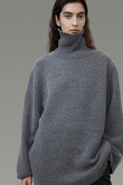 High-Neck Chic Sweater Top