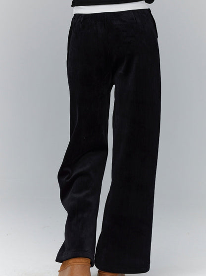 Fleece Draped Casual Pants