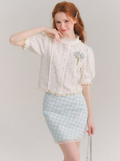 Galaxy Ocean Tulip Plaid Wrap Skirt