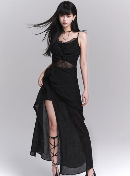 Chic Black Slip Dress