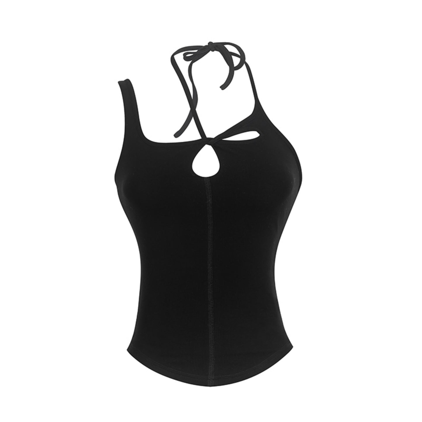 Irregular Hollow Strap Halter Top