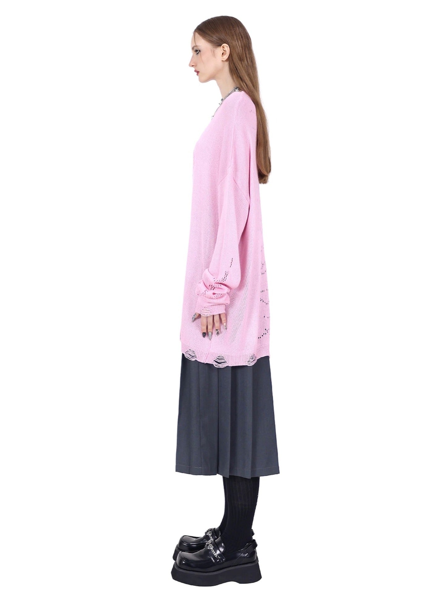 Original Electric Mesh Long Sleeve Long Top