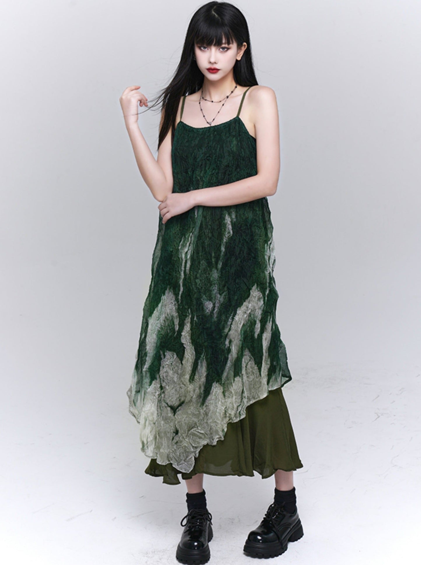 Chic Green Slip Dress