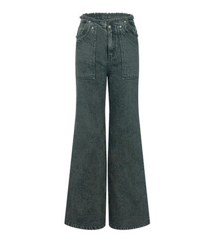 Retro Wash Raw Straight Jeans